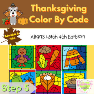 Reading System Step 5 No Prep Thanksgiving Color By Code- FUN Open Syllable Review