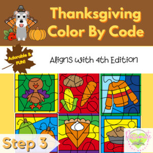 Reading System Step 3 No Prep Thanksgiving Color By Code- FUN Closed, Multisyllable Review