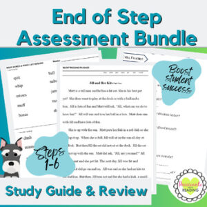 Reading System Step 1-6 NO Prep End of Step Assessment Pre-Test Bundle