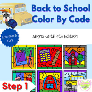 Reading System Step 1 No Prep Back to School Color By Code- FUN CVC Words Review