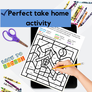 Reading System Step 1 No Prep Back to School Color By Code- FUN CVC Words Review - Image 3