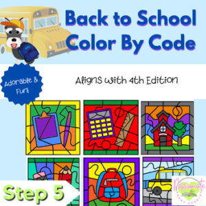 Reading System Step 5 No Prep Back to School Color By Code- FUN Open Syllable Review