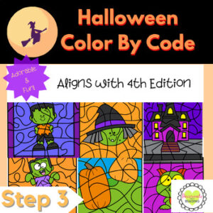 Reading System Step 3 No Prep Halloween Color By Code- FUN Closed, Multisyllable Word Review