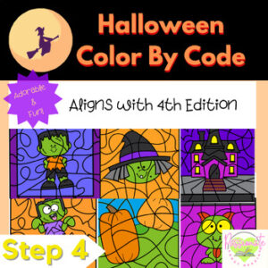Reading System Step 4 No Prep Halloween Color By Code- FUN VCe Syllable Review