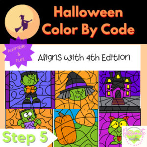 Reading System Step 5 No Prep Halloween Color By Code- FUN Open Syllable Review