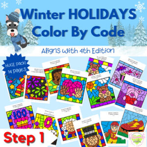 Reading System Step 1  No Prep WINTER HOLIDAYS Color by Code- Fun CVC Words Review