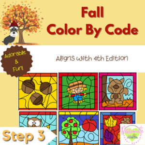 Reading System Step 3 No Prep Fall Color By Code- FUN Closed, Multisyllable Word Review