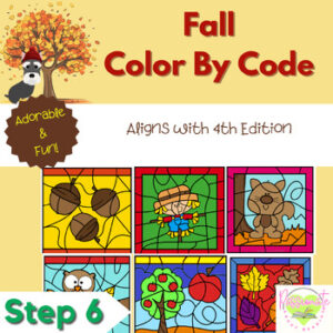 Reading System Step 6 No Prep Fall Color By Code- FUN Suffix & Final Stable Syllable Review
