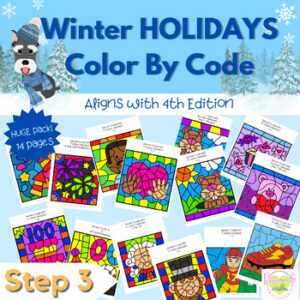 Reading System Step 3 No Prep WINTER HOLIDAYS Color by Code- Fun Closed, Multisyllable Word Review