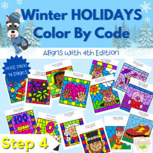 Reading System Step 4 No Prep WINTER HOLIDAYS Color by Code- Fun VCe Syllable Review