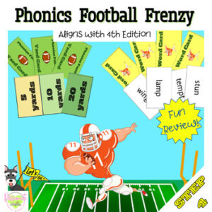 Reading System Step 4- Phonics Football Frenzy Board Game- Fun VCe Syllable Review