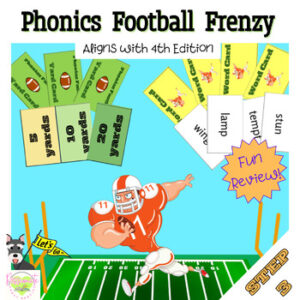 Reading System Step 3- Phonics Football Frenzy Board Game- Fun Closed Multisyllable Word Review