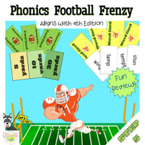 Reading System Step 5- Phonics Football Frenzy Board Game- Fun Open Syllable Review