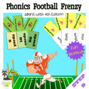 Reading System Step 9- Phonics Football Frenzy Board Game- Fun Vowel Digraph Syllable Review