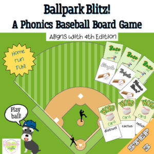 Reading System Step 3 Ballpark Blitz Phonics Baseball Board Game- Fun Closed, Multisyllable Review!