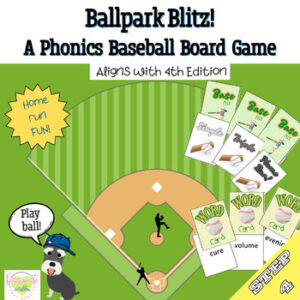 Reading System Step 4 Ballpark Blitz Phonics Baseball Board Game- Fun VCe Syllable Review!
