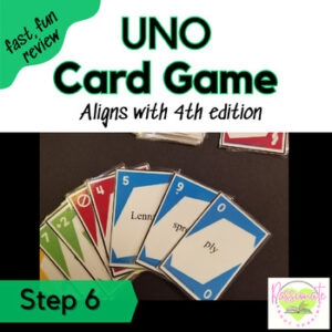 Reading System Step 6 UNO Phonics Card Game - Fun Suffixes & Final Stable Syllable Review!