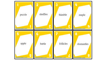 Reading System Step 6 UNO Phonics Card Game - Fun Suffixes & Final Stable Syllable Review! - Image 3