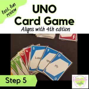 Reading System Step 5 UNO Phonics Card Game - Fast, Fun Open Syllable Review!