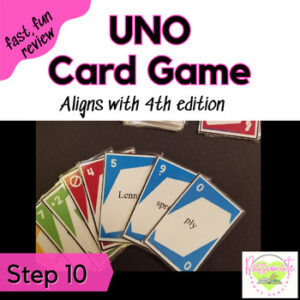 Reading System Step 10 UNO Phonics Card Game - Fast, Fun Advanced Phonics Review!