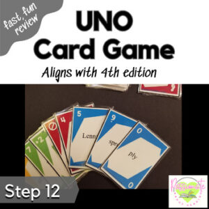 Reading System Step 12 UNO Phonics Card Game - Fast, Fun Advanced Phonics Review!