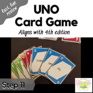 Reading System Step 11 UNO Phonics Card Game - Fast, Fun Advanced Phonics Review!