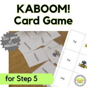 Reading System Step 5 Kaboom Phonics Card Game- Exciting Open Syllable Review