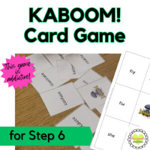 Reading System Step 6 Kaboom Phonics Card Game- Exciting Final Stable Syllable & Suffix Review