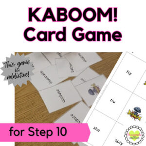 Reading System Step 10 Kaboom Phonics Card Game- Exciting Advanced Phonics Review