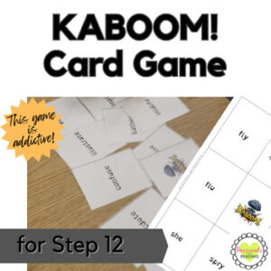 Reading System Step 12 Kaboom Phonics Card Game- Exciting Advanced Phonics Review
