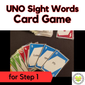 Reading System Step 1 High Frequency Words UNO Card Game- Fast, Fun Review