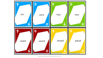 Reading System Step 1 High Frequency Words UNO Card Game- Fast, Fun Review - Image 3
