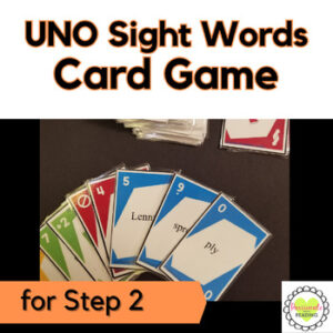 Reading System Step 2 High Frequency Words UNO Card Game- Fast, Fun Review