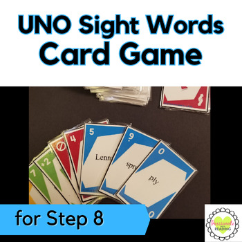 Reading System Step 8 High Frequency Words UNO Card Game- Fast, Fun Review
