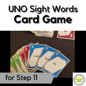 Reading System Step 11 High Frequency Words UNO Card Game- Fast, Fun Review