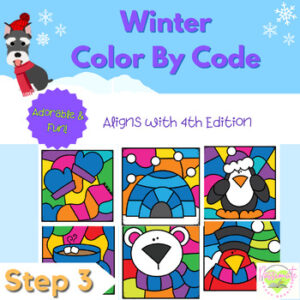 Reading System Step 3 No Prep Winter Color By Code- FUN Closed, Multisyllable Review
