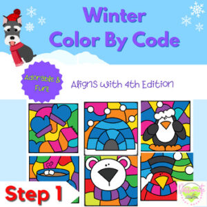 Reading System Step 1 No Prep Winter Color By Code- FUN CVC Words Review