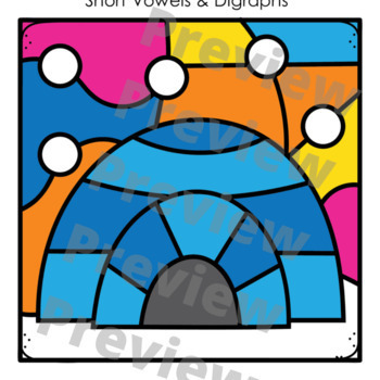 Reading System Step 1 No Prep Winter Color By Code- FUN CVC Words Review - Image 2