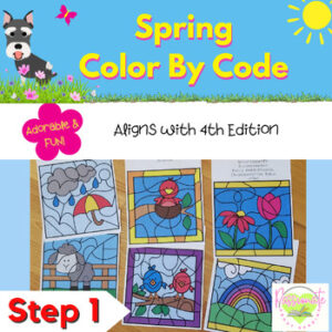 Reading System Step 1 No Prep Spring Color By Code- FUN CVC Words Review