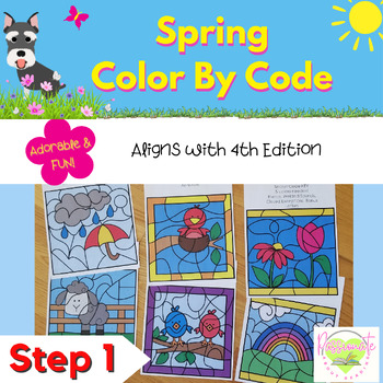 Reading System Step 1 No Prep Spring Color By Code- FUN CVC Words Review
