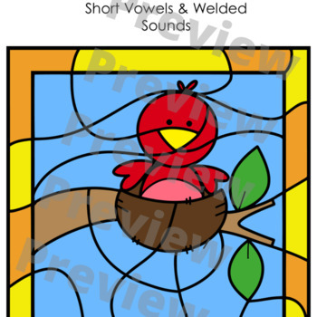 Reading System Step 1 No Prep Spring Color By Code- FUN CVC Words Review - Image 2