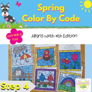 Reading System Step 4 No Prep Spring Color By Code- FUN VCe Syllable Review