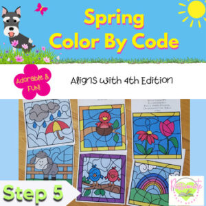 Reading System Step 5 No Prep Spring Color By Code- FUN Open Syllable Review