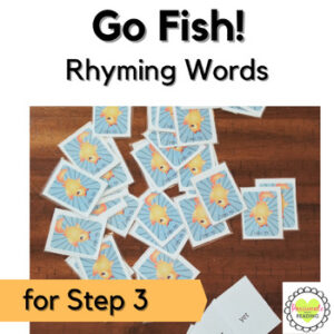 Reading System Step 3 Go Fish Rhyming Words Card Game- Fun Closed Multisyllable Review