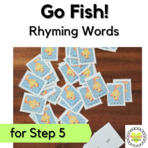 Reading System Step 5 Go Fish Rhyming Words Card Game- Fun Open Syllable Review