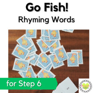 Reading System Step 6 Go Fish Rhyming Words Card Game- Fun Suffix & Final Stable Syllable Review