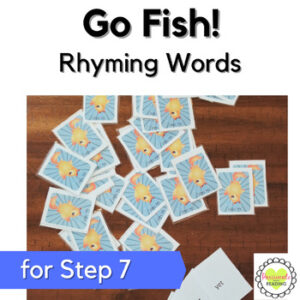 Reading System Step 7 Go Fish Rhyming Words Card Game- Fun Other Sounds of C & G Review