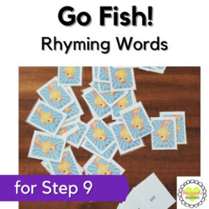 Reading System Step 9 Go Fish Rhyming Words Card Game- Fun Vowel Digraph Syllable Review