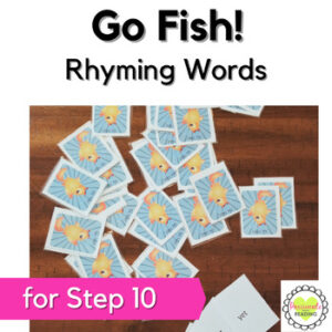 Reading System Step 10 Go Fish Rhyming Words Card Game- Fun Advanced Phonics Review