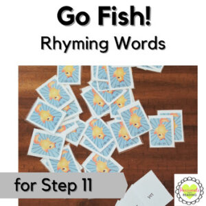 Reading System Step 11 Go Fish Rhyming Words Card Game- Fun Advanced Phonics Review